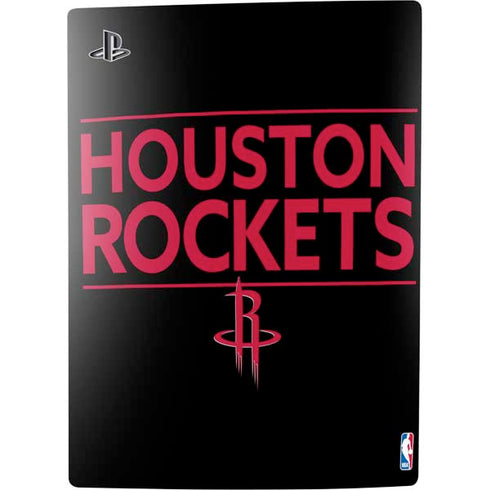 NBA Houston Rockets Standard - Black PS5 Console Skin