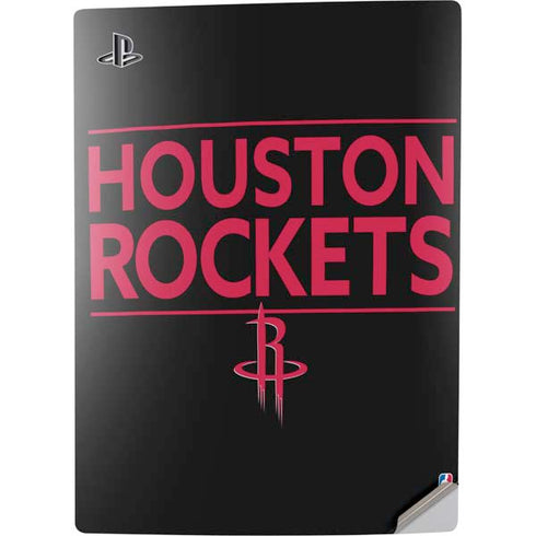 NBA Houston Rockets Standard - Black PS5 Digital Edition Console Skin