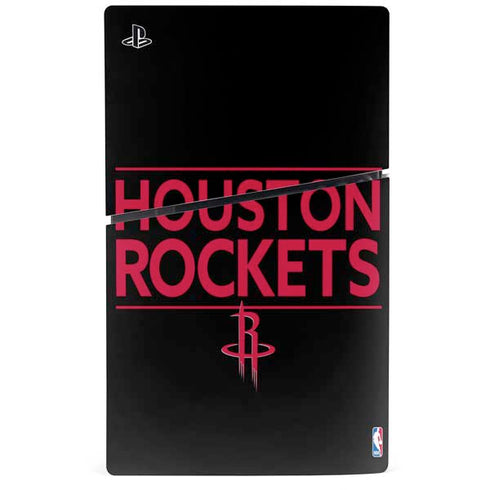NBA Houston Rockets Standard - Black PS5 Slim Disk Console Skin