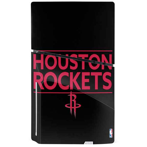 NBA Houston Rockets Standard - Black PS5 Slim Disk Console Skin