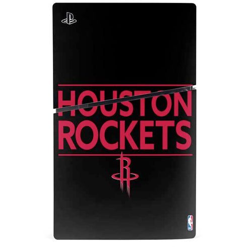 NBA Houston Rockets Standard - Black PS5 Slim Digital Edition Console Skin