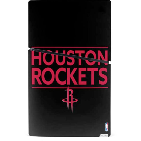 NBA Houston Rockets Standard - Black PS5 Slim Digital Edition Console Skin