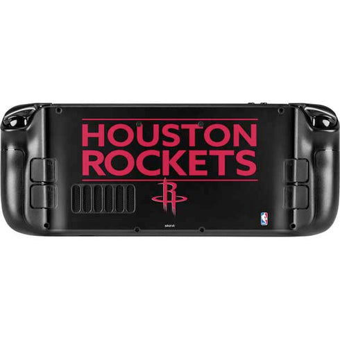 NBA Houston Rockets Standard - Black Steam Deck Handheld Gaming Computer Skin