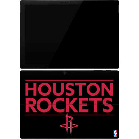 NBA Houston Rockets Standard - Black Surface Pro 7 Skin