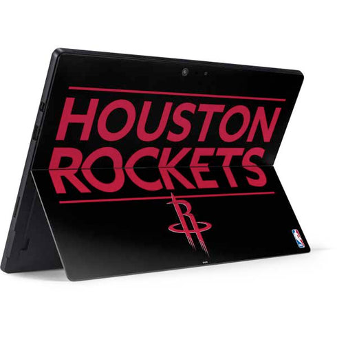 NBA Houston Rockets Standard - Black Surface Pro 7 Skin