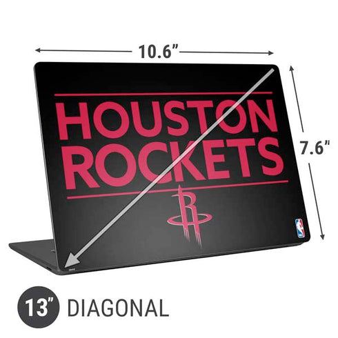 NBA Houston Rockets Standard - Black Universal Laptop 13in (10.6 x 7.6in) Skin
