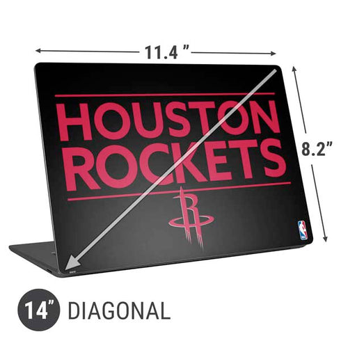 NBA Houston Rockets Standard - Black Universal Laptop 14in (11.4 x 8.2in) Skin