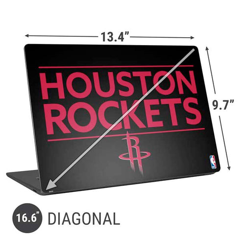 NBA Houston Rockets Standard - Black Universal Laptop 16.6in (13.4 x 9.7in) Skin