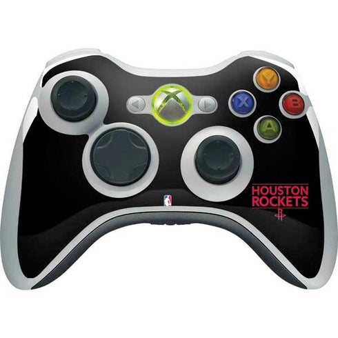 NBA Houston Rockets Standard - Black Xbox 360 Wireless Controller Skin