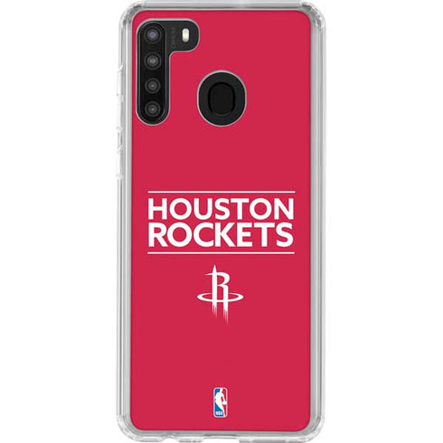 NBA Houston Rockets Standard - Red Galaxy A21 Clear Case