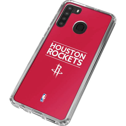NBA Houston Rockets Standard - Red Galaxy A21 Clear Case