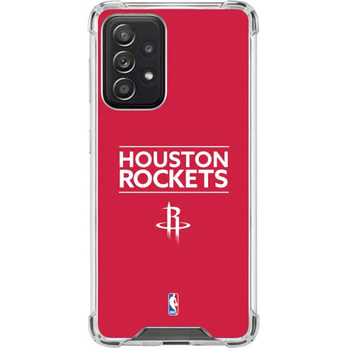 NBA Houston Rockets Standard - Red Galaxy A52 5G Clear Case