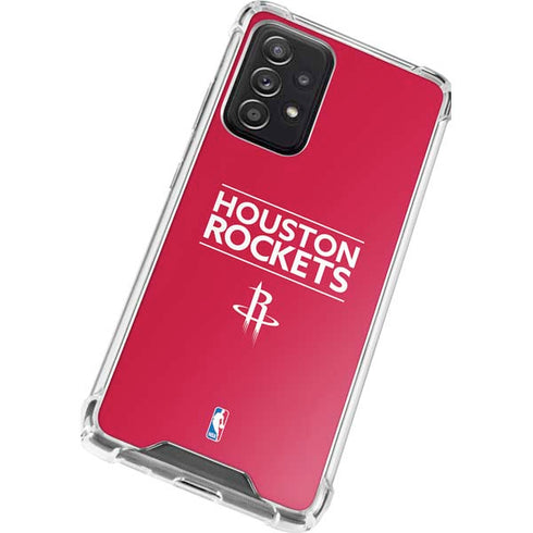 NBA Houston Rockets Standard - Red Galaxy A52 5G Clear Case