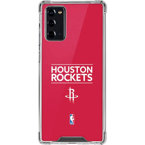 NBA Houston Rockets Standard - Red Galaxy Note20 5G Clear Case