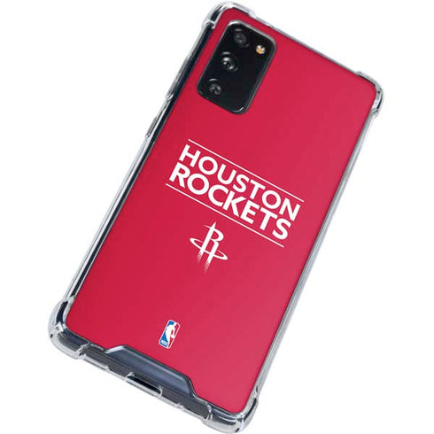 NBA Houston Rockets Standard - Red Galaxy S20 FE Clear Case