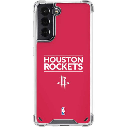 NBA Houston Rockets Standard - Red Galaxy S21 5G Clear Case