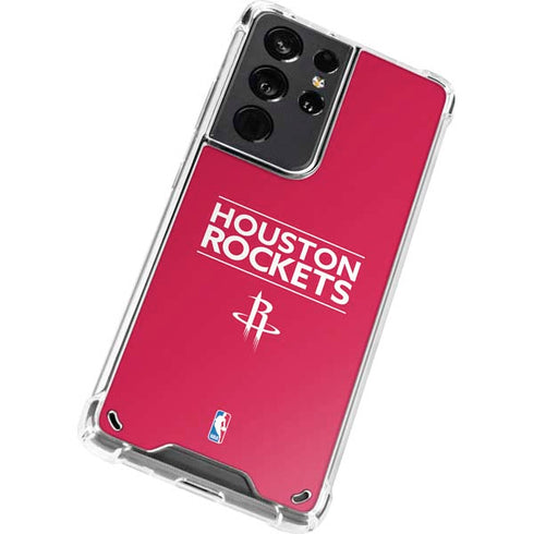 NBA Houston Rockets Standard - Red Galaxy S21 Ultra 5G Clear Case
