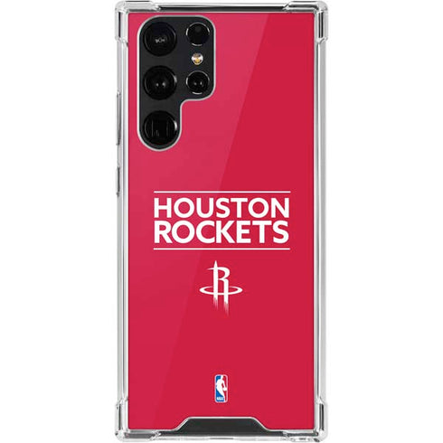 NBA Houston Rockets Standard - Red Galaxy S22 Ultra Clear Case