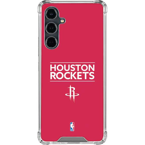 NBA Houston Rockets Standard - Red Galaxy S23 FE Clear Case