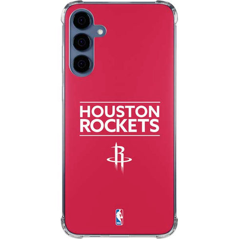 NBA Houston Rockets Standard - Red Galaxy S24 Clear Case