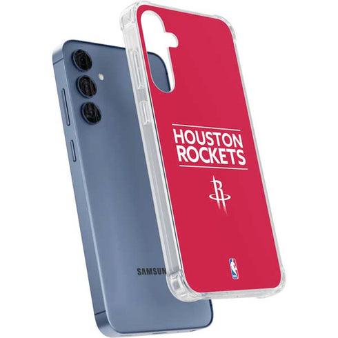 NBA Houston Rockets Standard - Red Galaxy S24 Clear Case