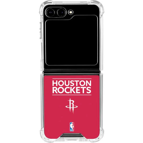 NBA Houston Rockets Standard - Red Galaxy Z Flip5 5G Clear Case