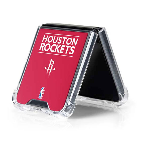 NBA Houston Rockets Standard - Red Galaxy Z Flip5 5G Clear Case