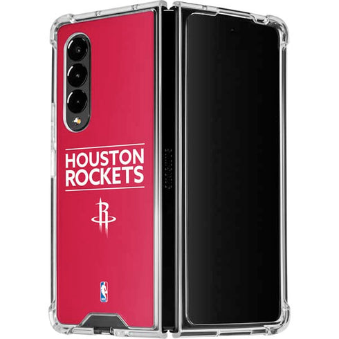 NBA Houston Rockets Standard - Red Galaxy Z Fold4 5G Clear Case