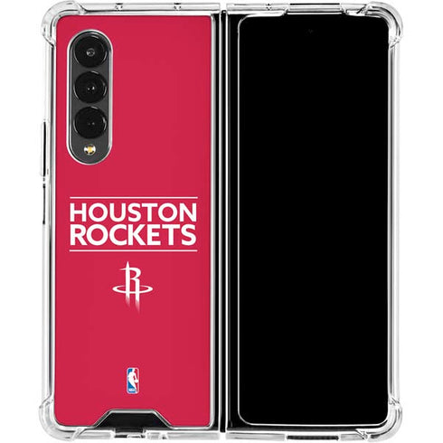 NBA Houston Rockets Standard - Red Galaxy Z Fold4 5G Clear Case