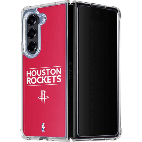 NBA Houston Rockets Standard - Red Galaxy Z Fold5 5G Clear Case