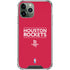 NBA Houston Rockets Standard - Red iPhone 11 Pro Max Clear Case