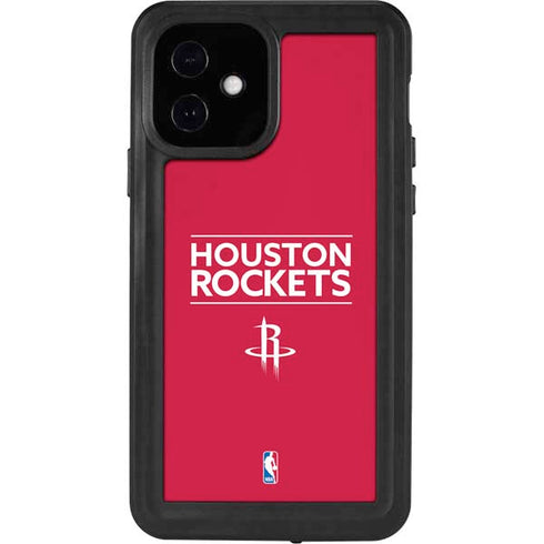NBA Houston Rockets Standard - Red iPhone 12 Waterproof Case