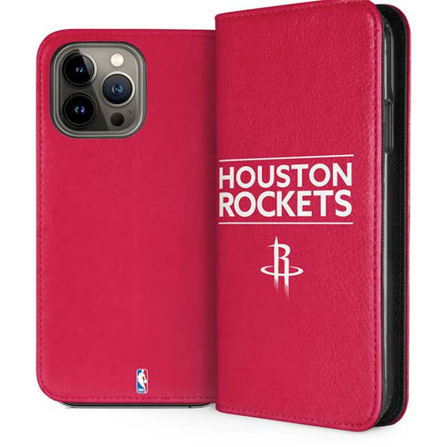 NBA Houston Rockets Standard - Red iPhone 13 Pro Max Folio Case