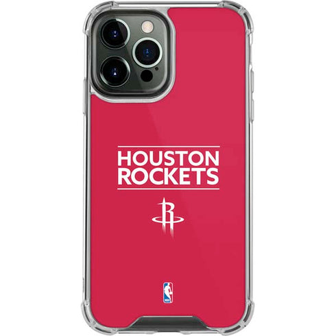 NBA Houston Rockets Standard - Red iPhone 14 Pro Max Clear Case