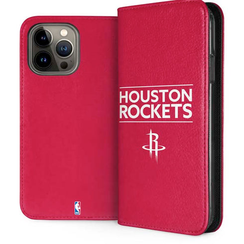 NBA Houston Rockets Standard - Red iPhone 14 Pro Max Folio Case