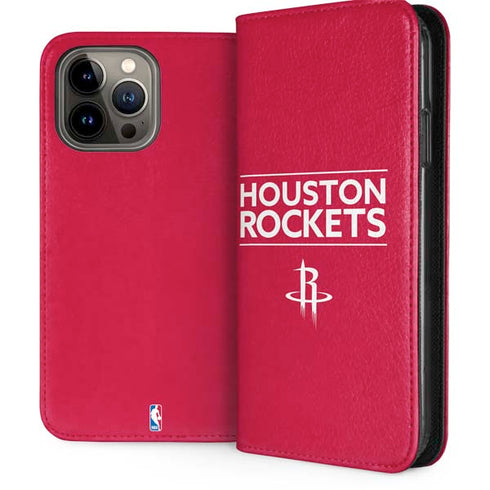 NBA Houston Rockets Standard - Red iPhone 15 Pro Max Folio Case