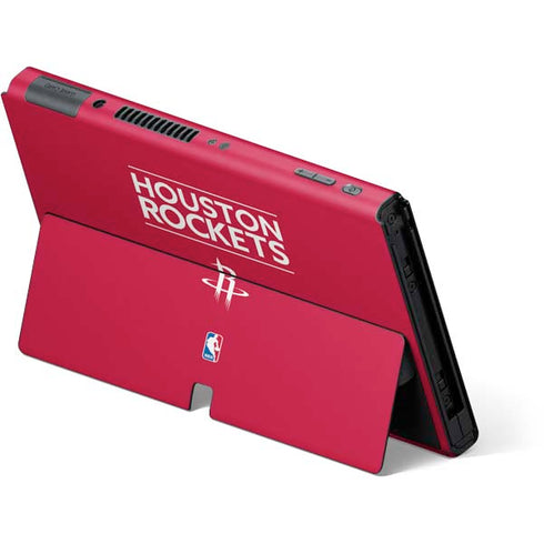 NBA Houston Rockets Standard - Red Nintendo Switch OLED (2021) Skin