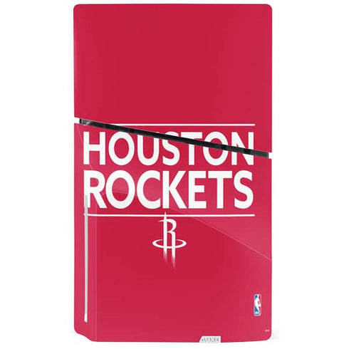 NBA Houston Rockets Standard - Red PS5 Slim Disk Console Skin