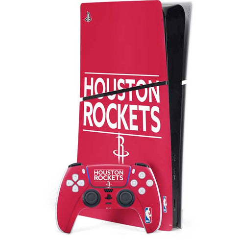 NBA Houston Rockets Standard - Red PS5 Slim Digital Edition Bundle Skin