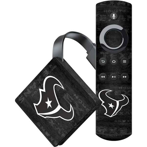 NFL Houston Texans Black & White Amazon Fire TV Skin