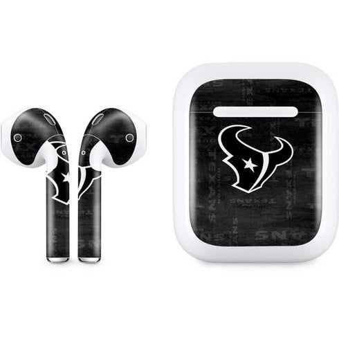 NFL Houston Texans Black & White Apple AirPods Skin