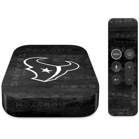 NFL Houston Texans Black & White Apple TV Skin