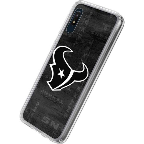 NFL Houston Texans Black & White Galaxy A10e Clear Case