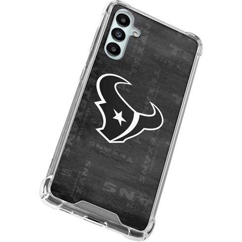NFL Houston Texans Black & White Galaxy A14 5G Clear Case