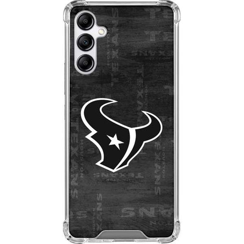 NFL Houston Texans Black & White Galaxy A14 5G Clear Case