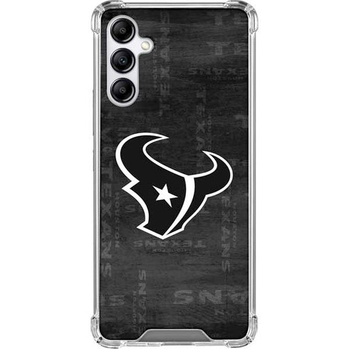 NFL Houston Texans Black & White Galaxy A15 5G Clear Case