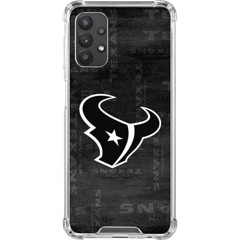NFL Houston Texans Black & White Galaxy A32 5G Clear Case
