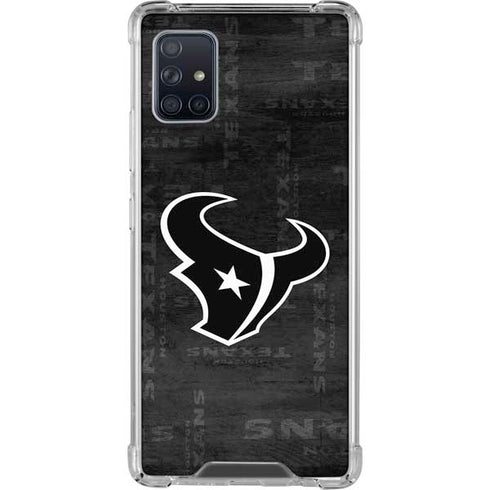 NFL Houston Texans Black & White Galaxy A51 5G Clear Case