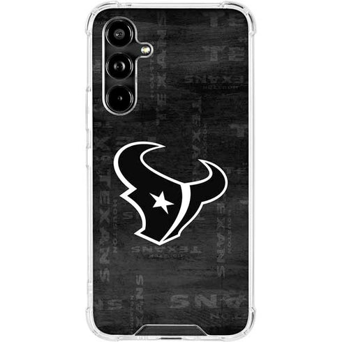 NFL Houston Texans Black & White Galaxy A54 5G Clear Case