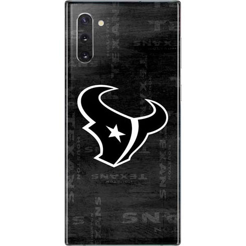 NFL Houston Texans Black & White Galaxy Note 10 Skin